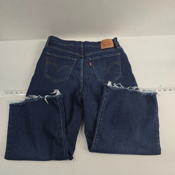 Levis high rise wide leg jeans size 31 blue denim womens 6672 - Picture 2 of 10